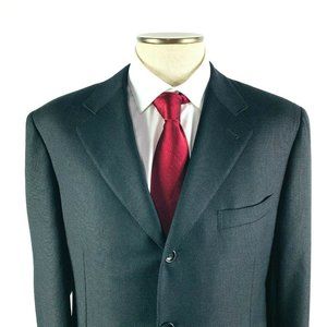 Canali Mens 42R (EU52) Black Jacket 3 Button Sport Coat Italy